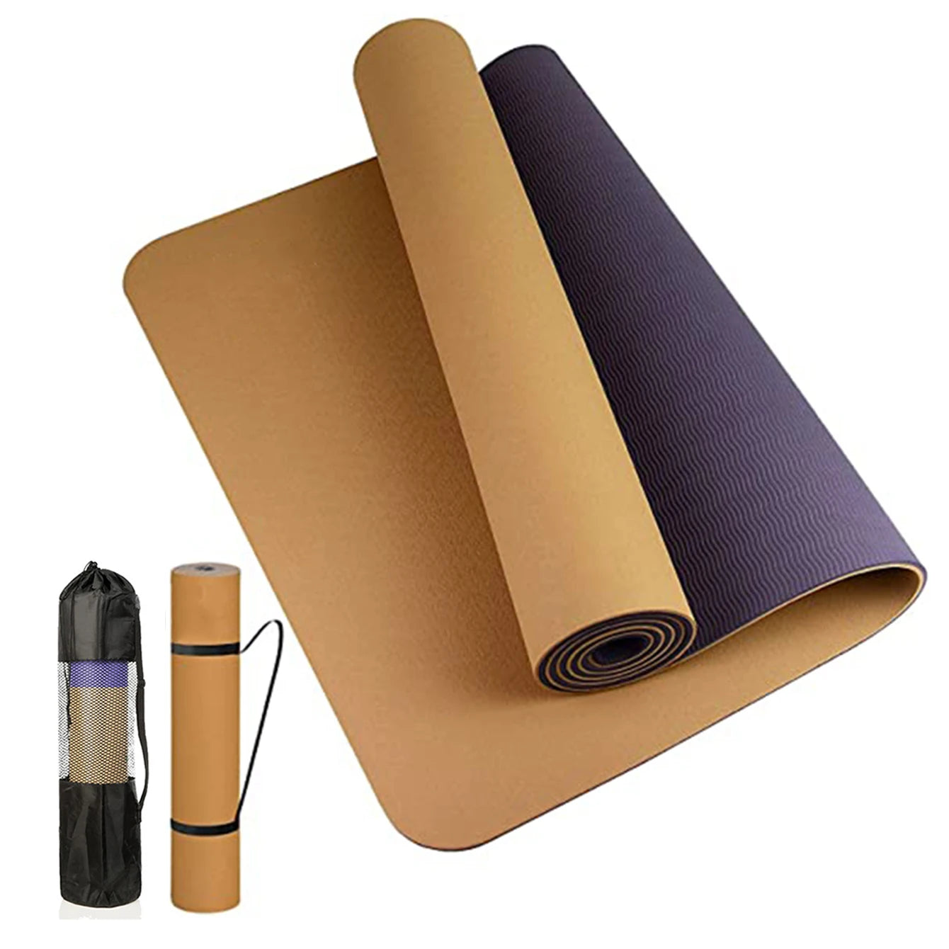 Thick Two-Color, Non-Slippery TPE Yoga Mat, High Quality Movement for Fitness Fitness in the Home of the Tasteless Pad180 * 57Cm