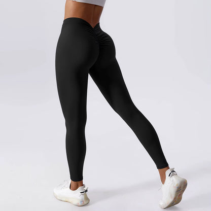 High Waist Yoga Leggings Women'S Fitness Lifting Hip Leggings Push up Fitness Sports Peach Leggings Women'S Exercise Leggings