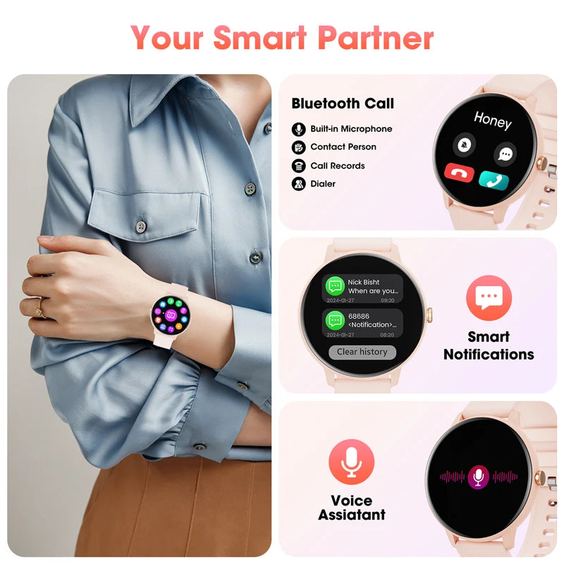 2025 Women'S Smartwatch Bluetooth Call 1.39 Touch Screen Smart Watches for Men Health Monitoringip67Waterproof Fitness