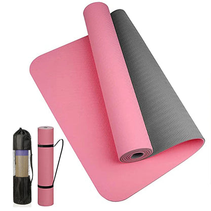 Thick Two-Color, Non-Slippery TPE Yoga Mat, High Quality Movement for Fitness Fitness in the Home of the Tasteless Pad180 * 57Cm