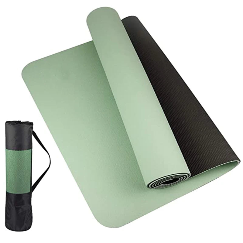 Thick Two-Color, Non-Slippery TPE Yoga Mat, High Quality Movement for Fitness Fitness in the Home of the Tasteless Pad180 * 57Cm